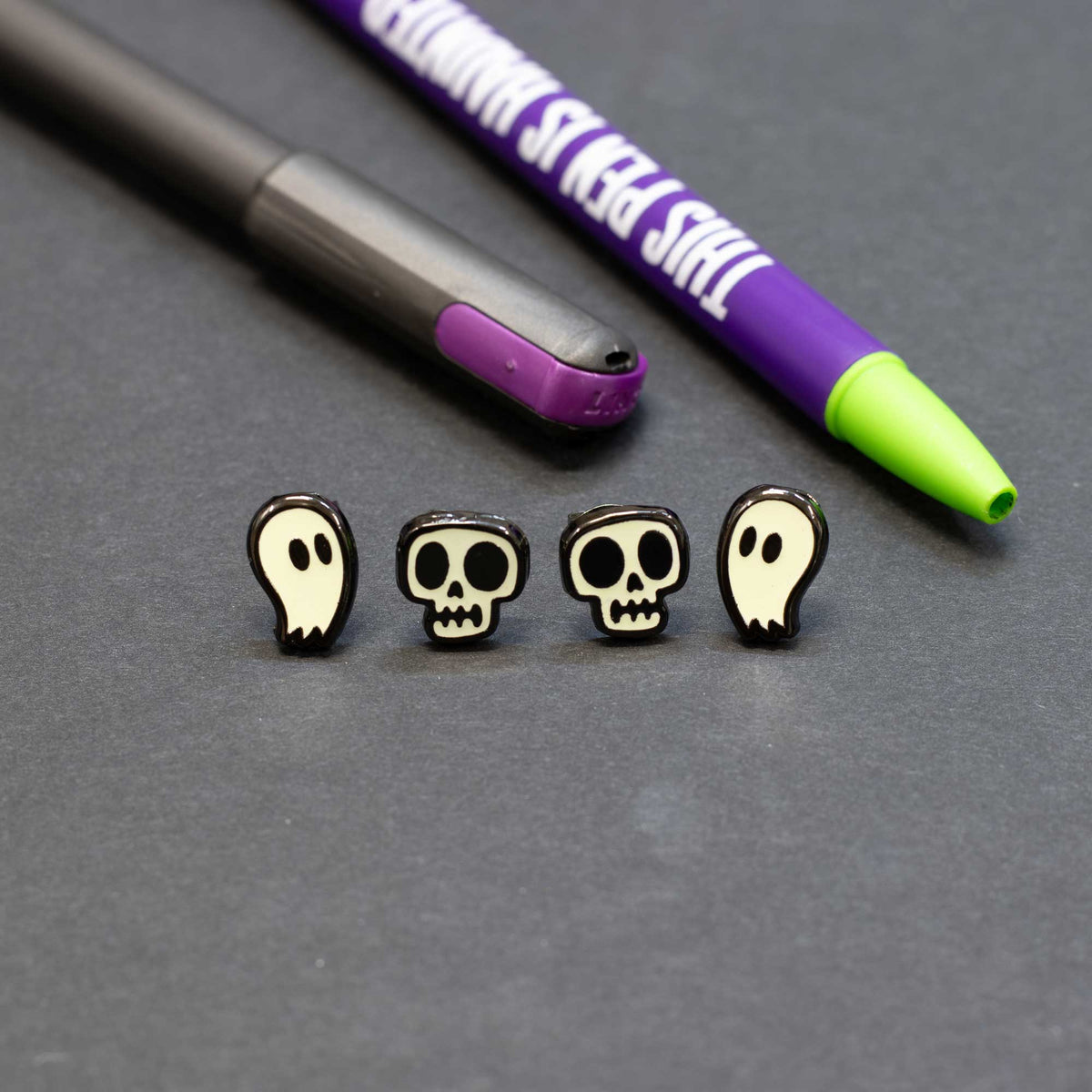 Glow in the Dark Earring Set - Skulls and Ghosts