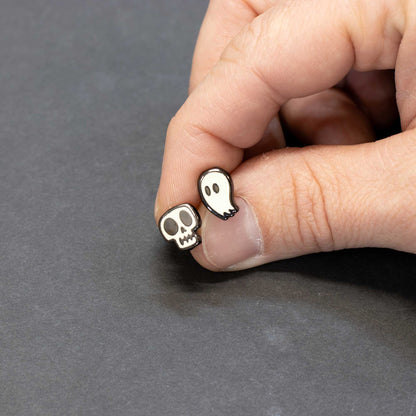 Glow in the Dark Earring Set - Skulls and Ghosts