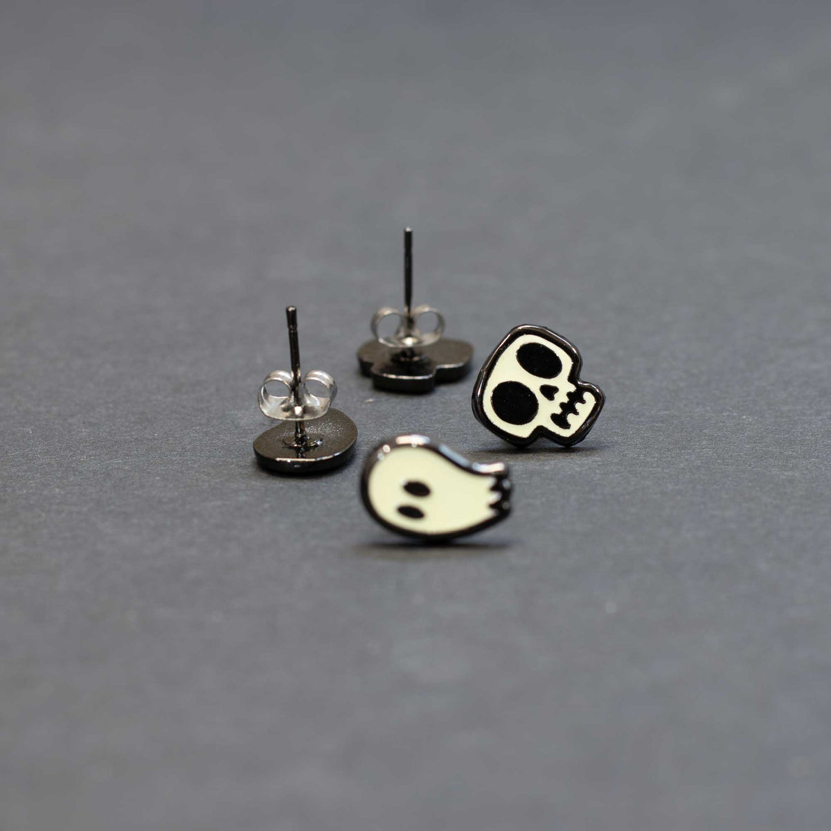 Glow in the Dark Earring Set - Skulls and Ghosts