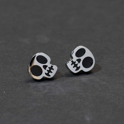 Stainless Steel Skull Earrings