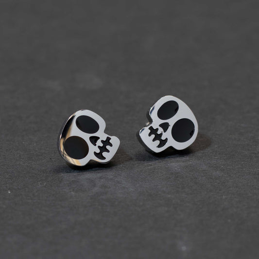 Stainless Steel Skull Earrings