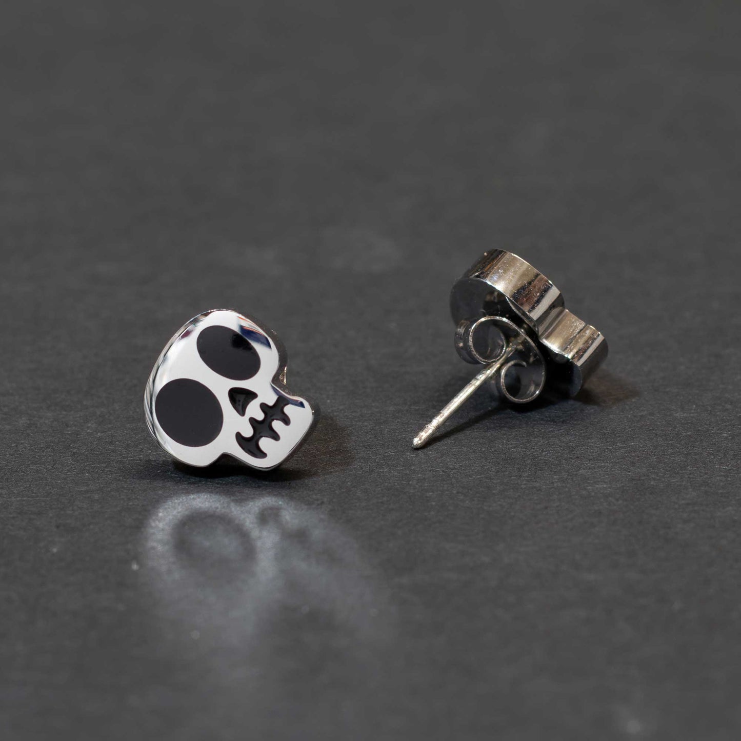 Stainless Steel Skull Earrings