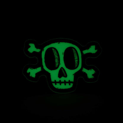 Glow-in-the-Dark Skull and Cross Bones Sticker