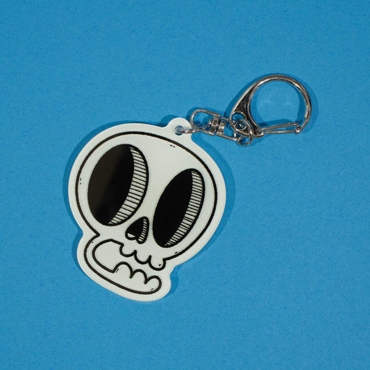 Glow-in-the-Dark Skull Keychain