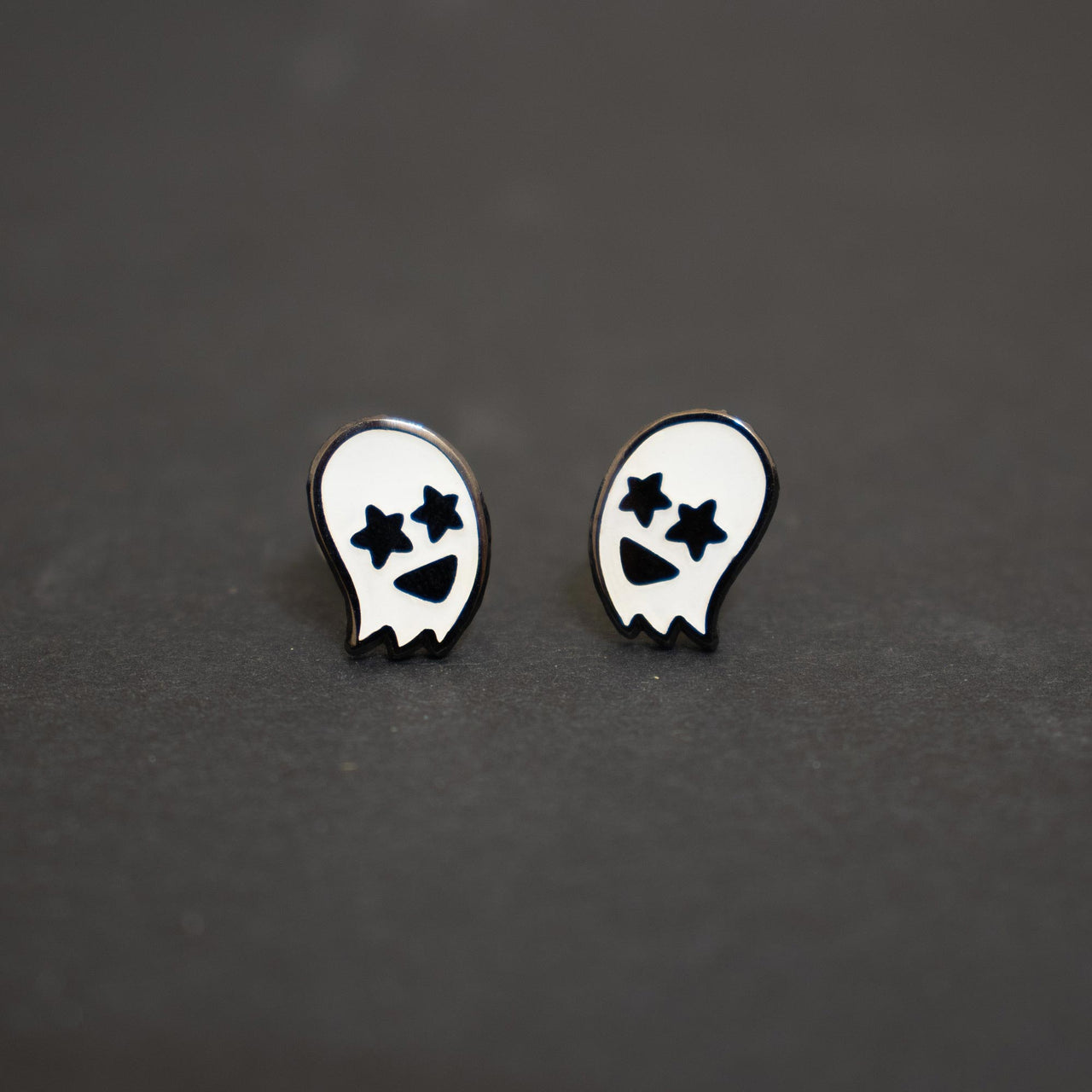 Starry Eyed Ghost Earring Studs