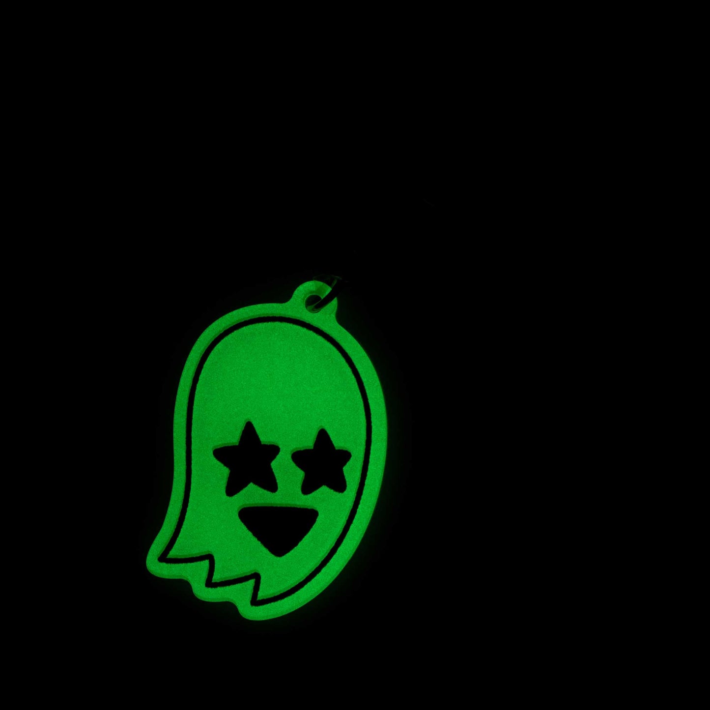 Starry Eyed Ghost | Glow-in-the-Dark Keychain