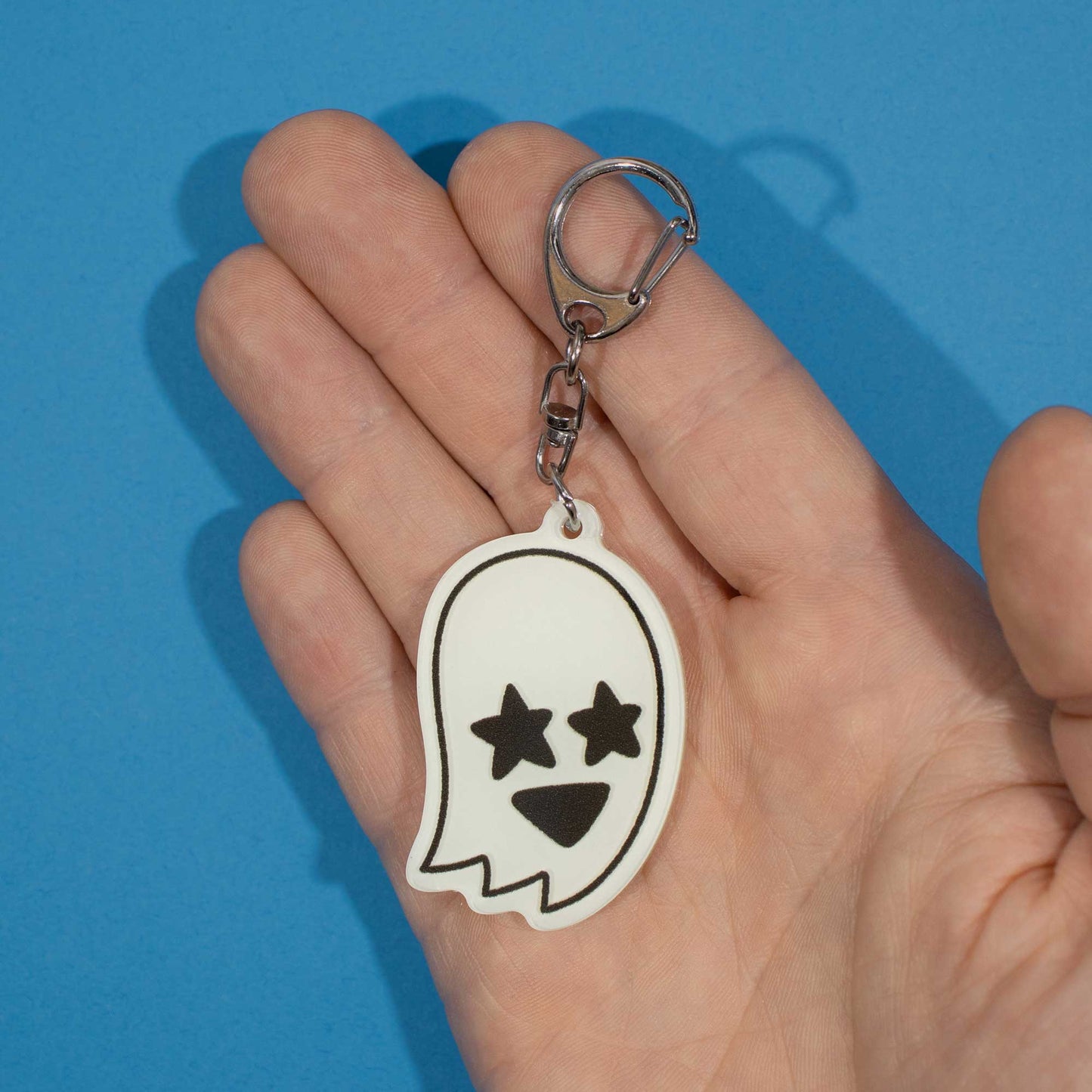 Starry Eyed Ghost | Glow-in-the-Dark Keychain
