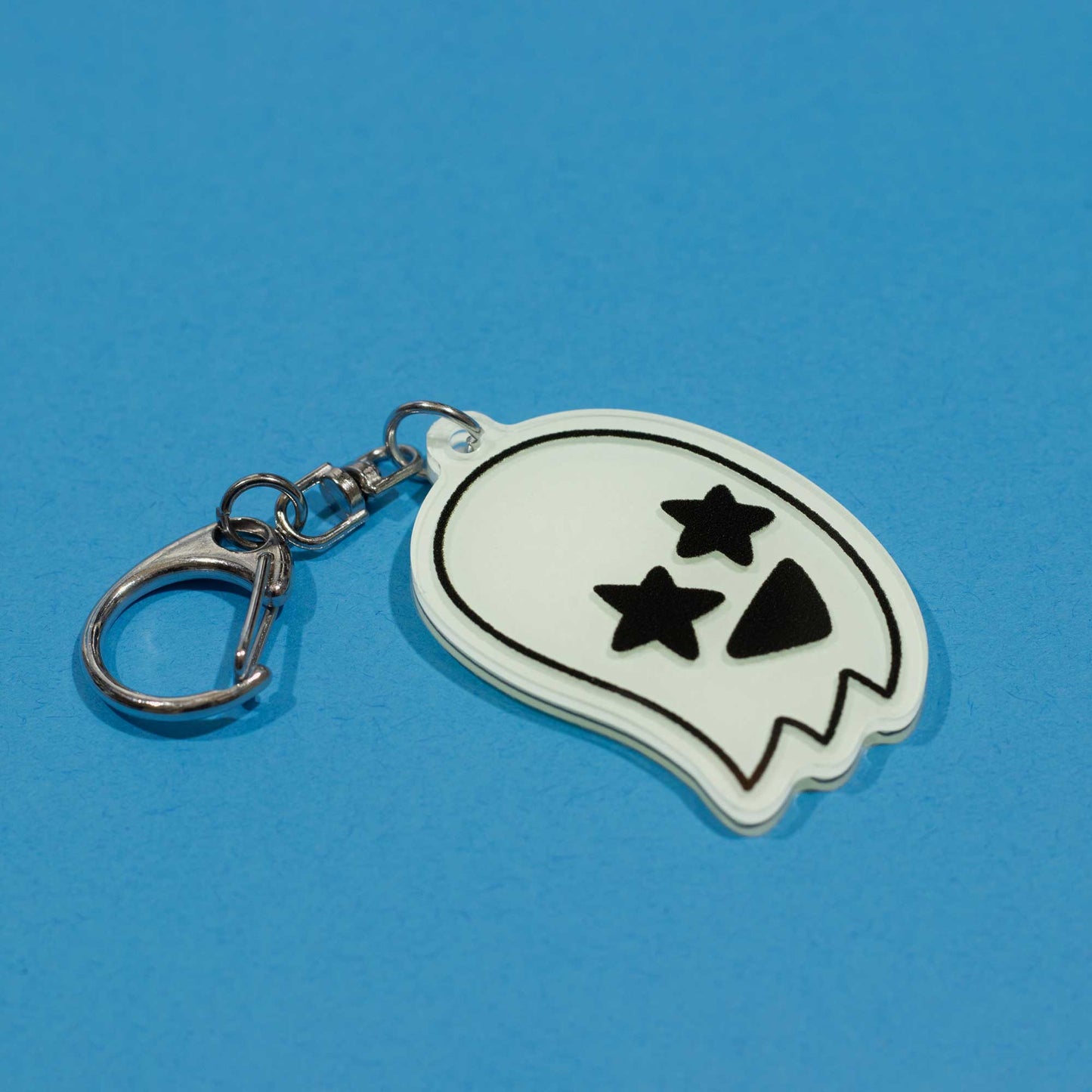 Starry Eyed Ghost | Glow-in-the-Dark Keychain