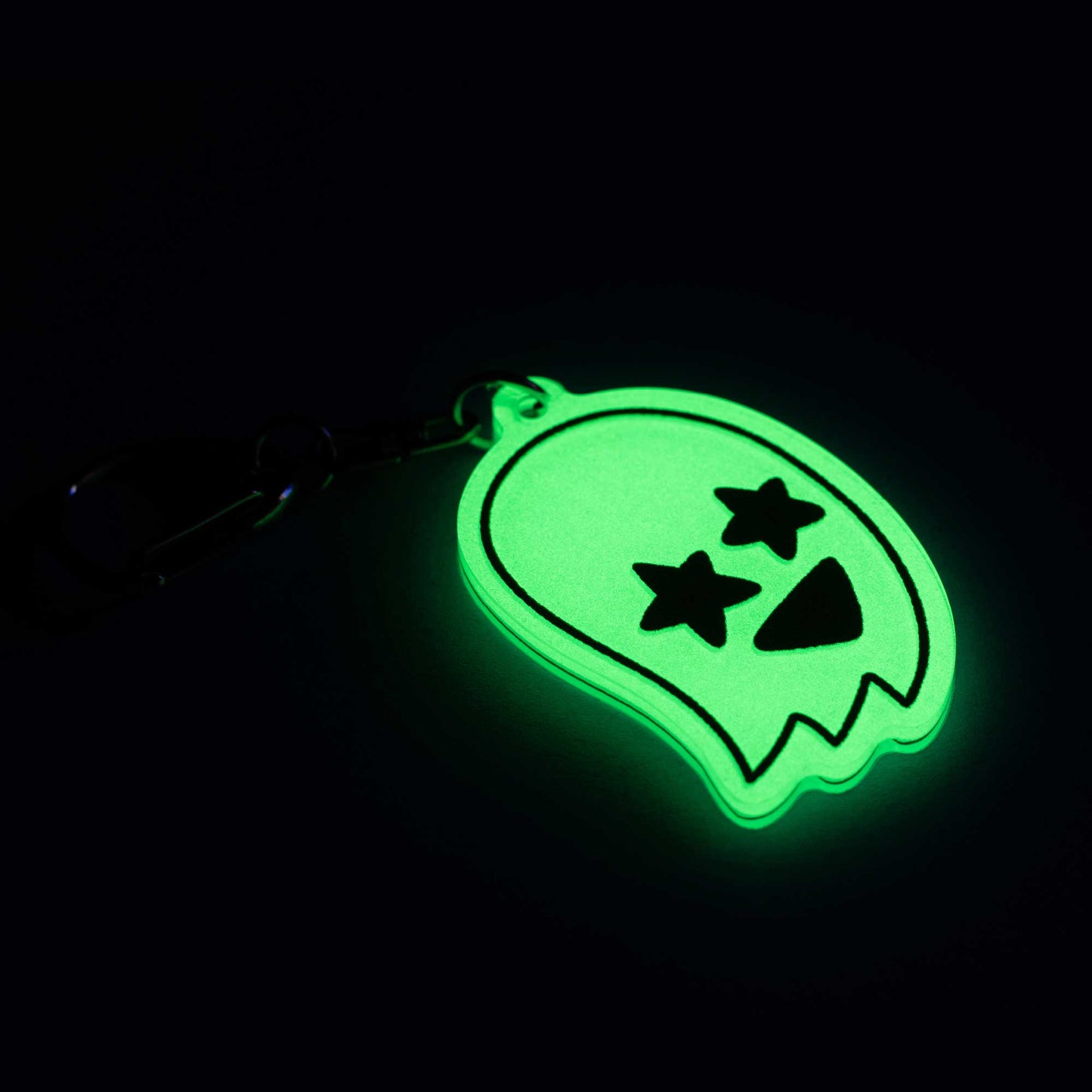 Starry Eyed Ghost | Glow-in-the-Dark Keychain