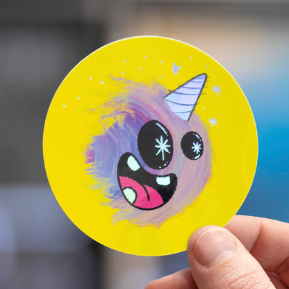 Fuzzicorn Fuzzball | Holographic Sticker