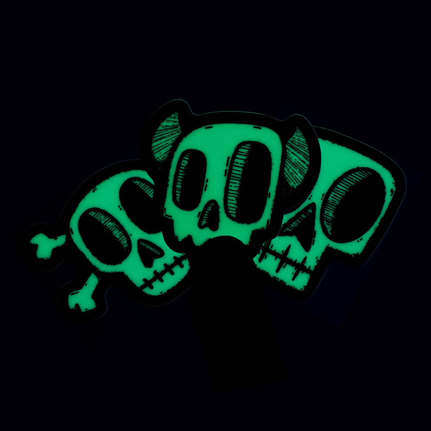 Glow-in-the-Dark Skulls Sticker Pack