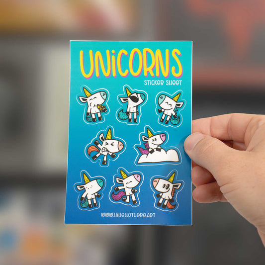 Unicorns Sticker Sheet