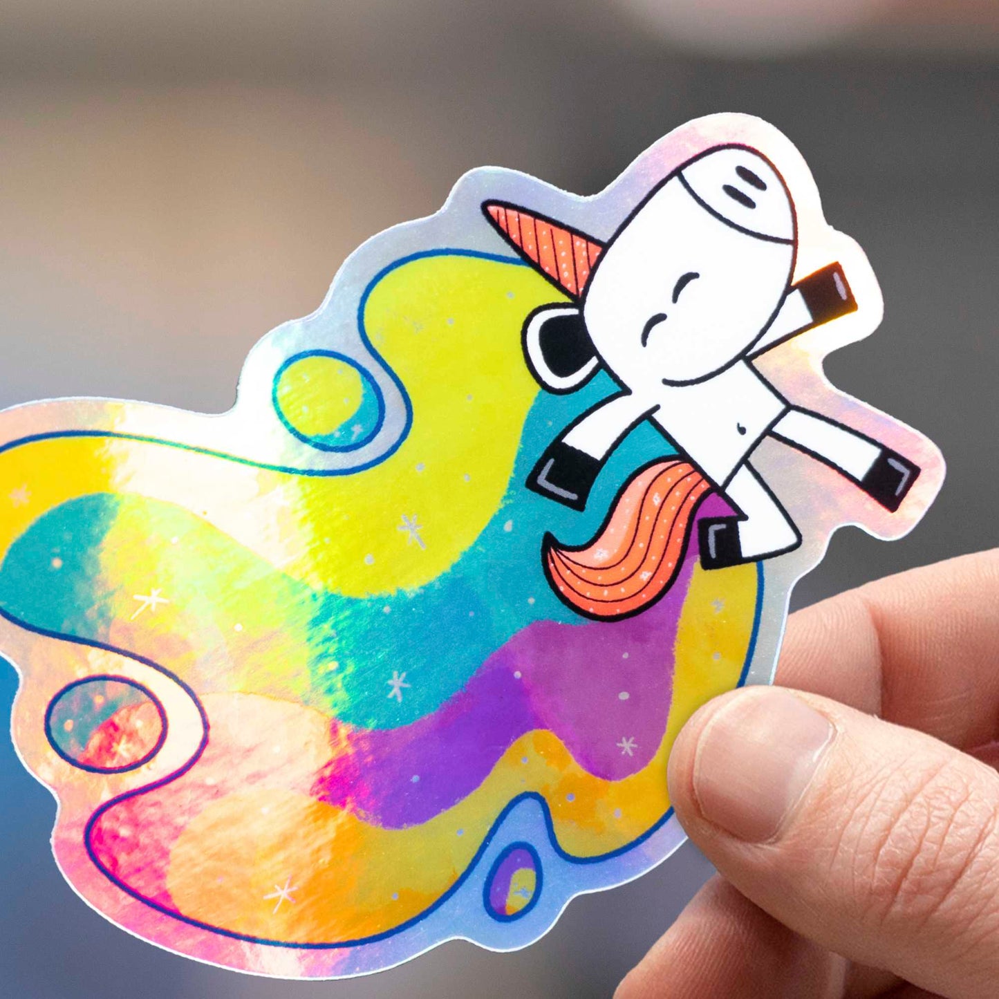 Rainbow Unicorn | Holographic Unicorn Sticker