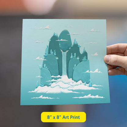 Floating Island Art Print