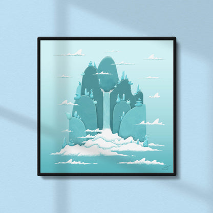 Floating Island Art Print