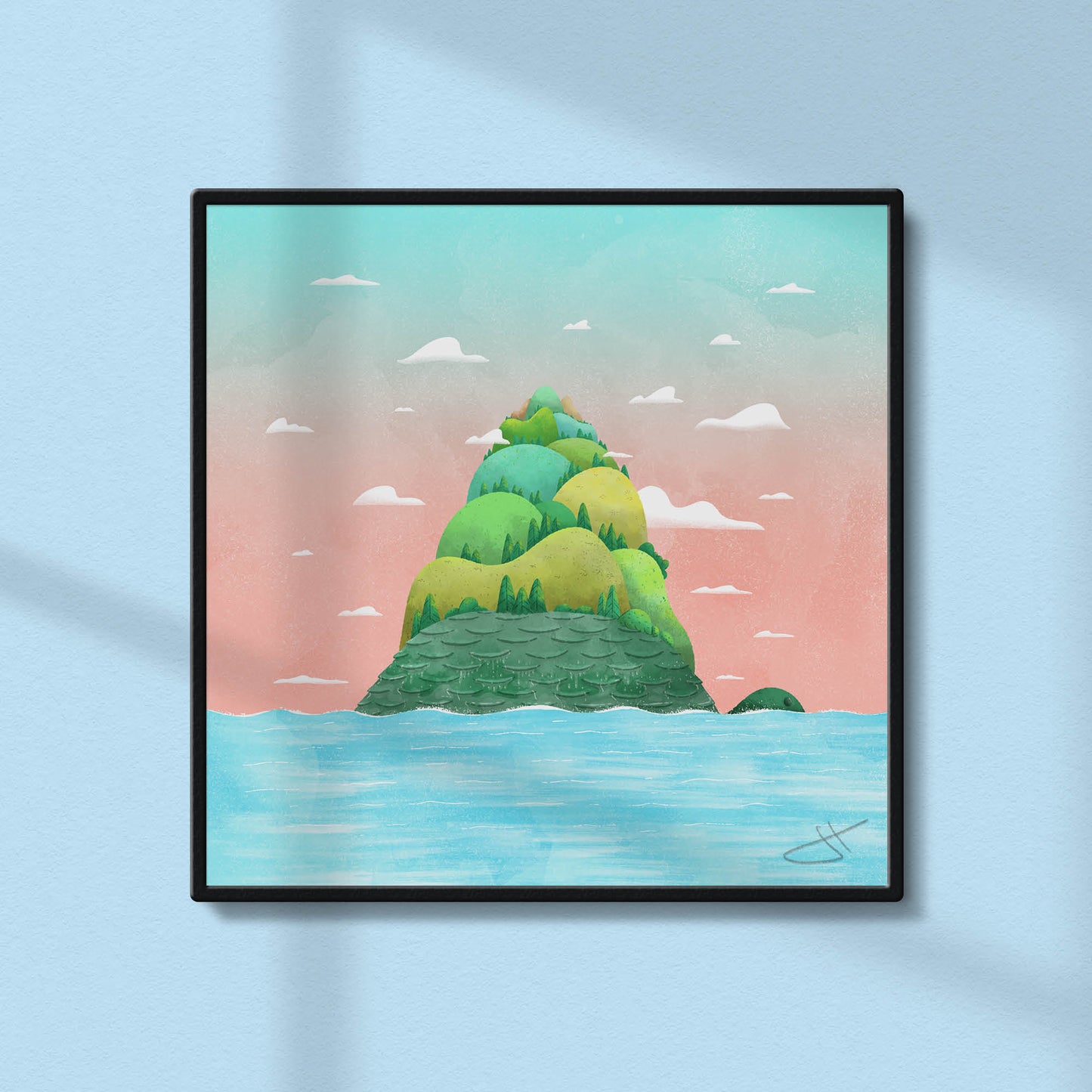 Island Turtle Art Print