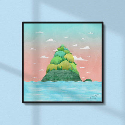 Island Turtle Art Print