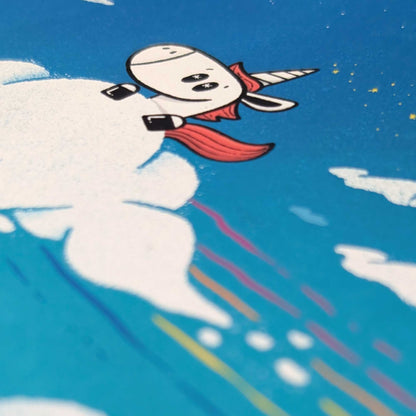 Unicorn on a Cloud | Mini Art Print