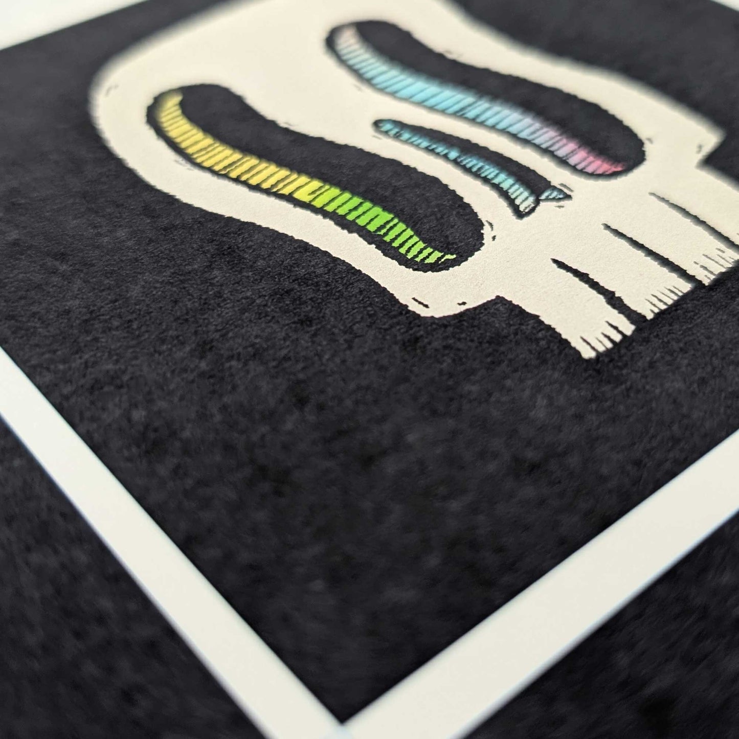 Wavy Skull | Mini Art Print