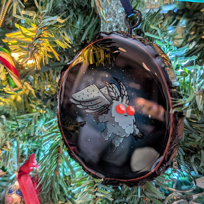 Mothman Wood & Resin Ornament