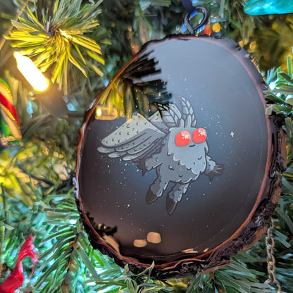 Mothman Wood & Resin Ornament