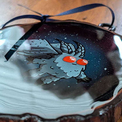 Mothman Wood & Resin Ornament