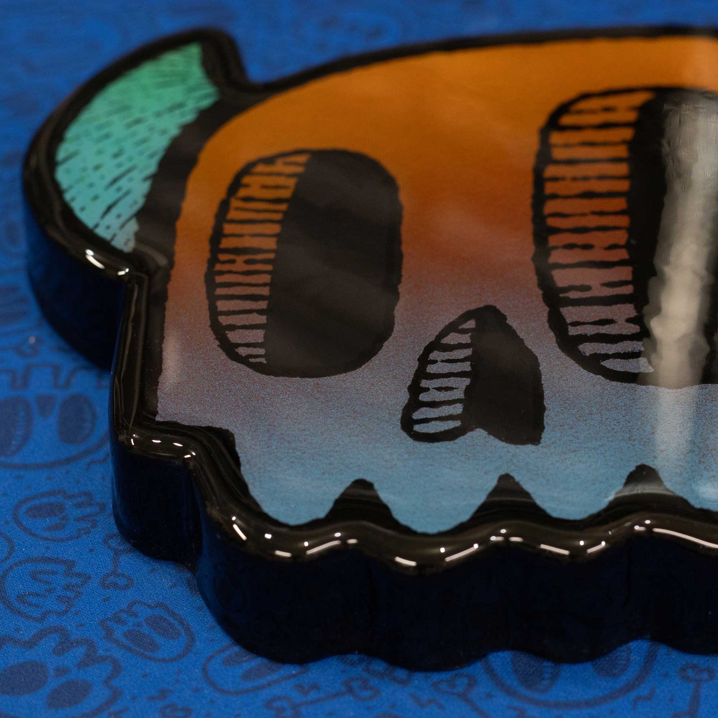 Monster Skull | Hazy Sunset Woodcut Wall Art