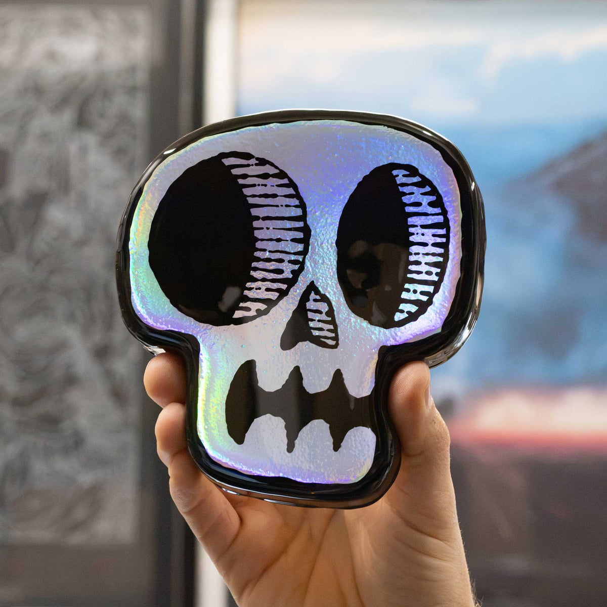 Holographic Skull | Woodcut Wall Art 1026