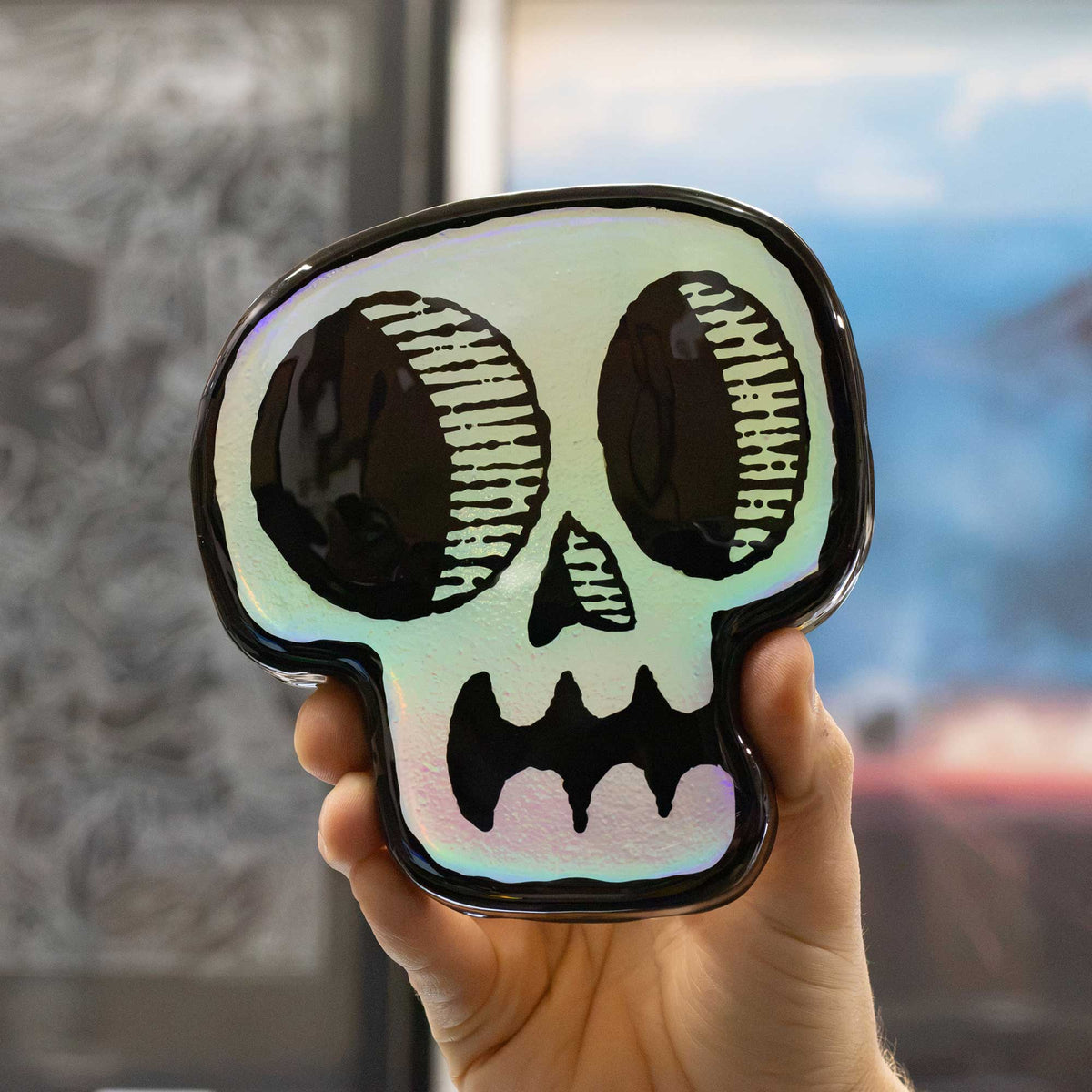 Holographic Skull | Woodcut Wall Art 1026