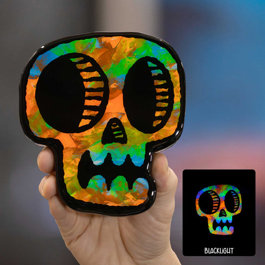 Skull | Blacklight Woodcut Wall Art
