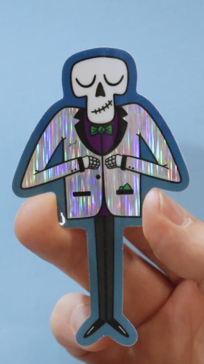 Dapper Skeleton Sticker