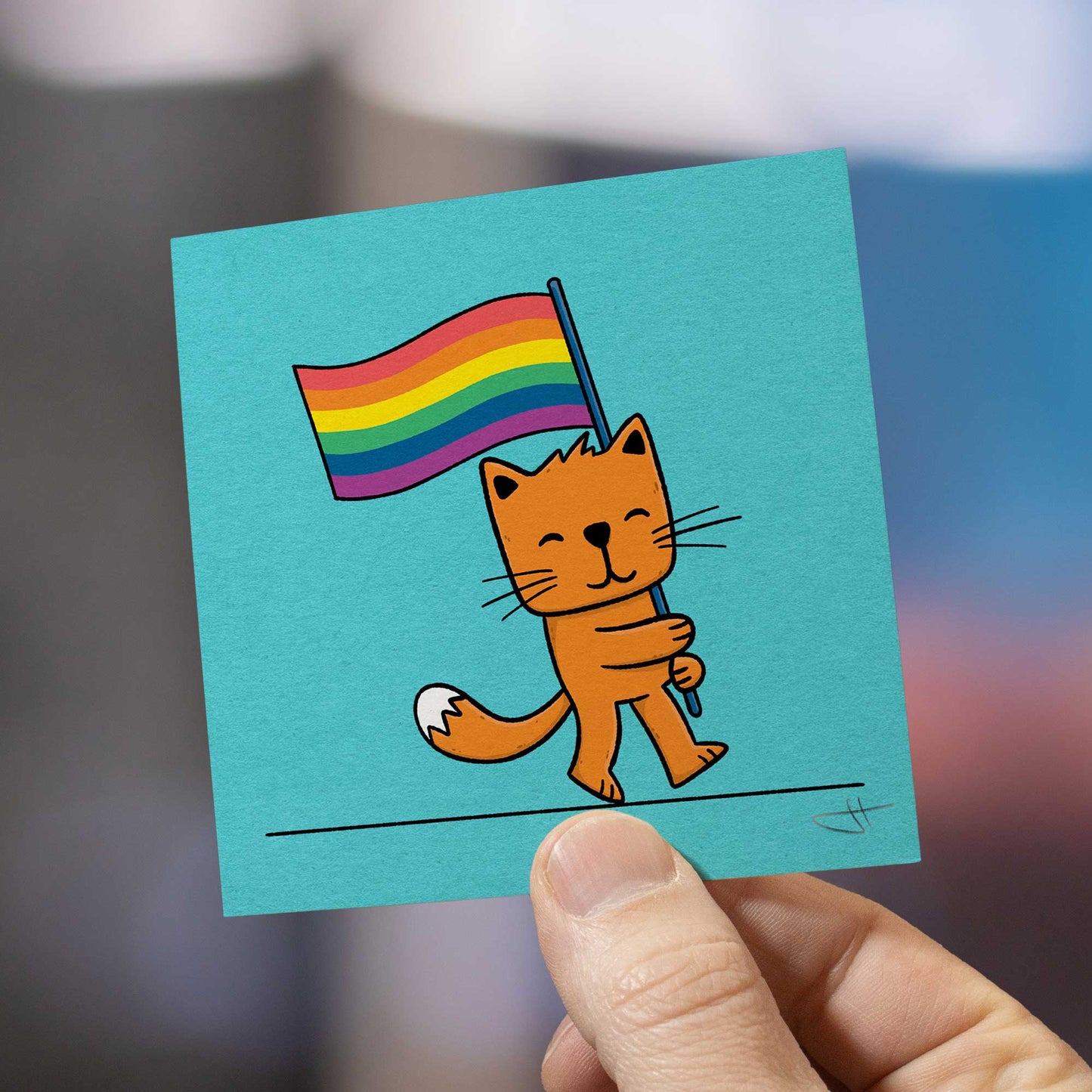 Pride Kitty | Mini Art Print