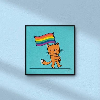 Pride Kitty | Mini Art Print