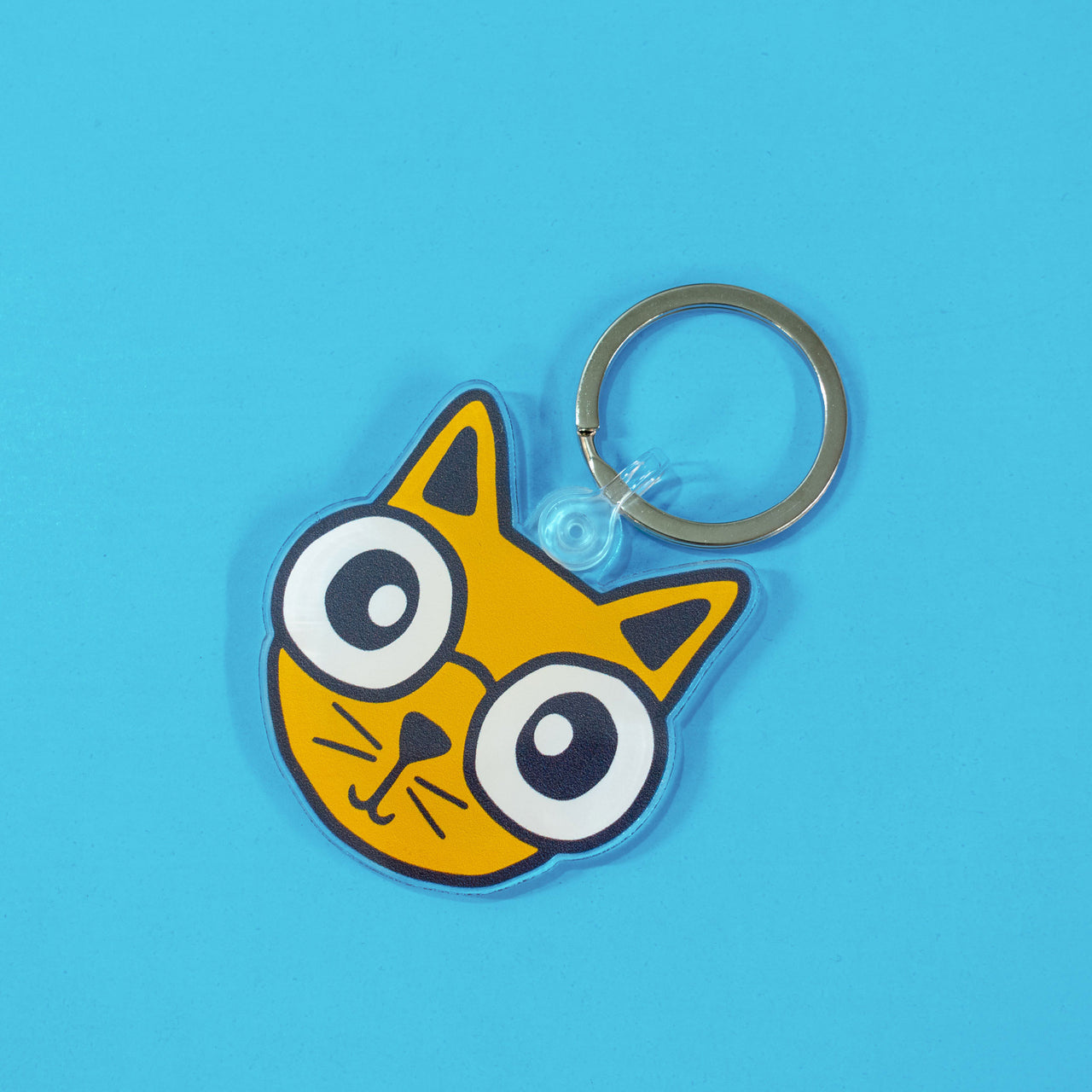 Cat with Glasses | Acrylic Keychain