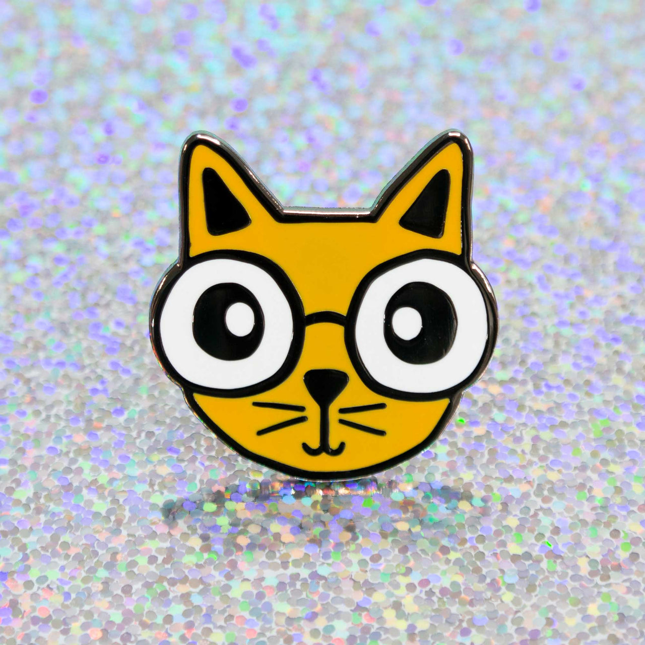 Cat with Glasses | Hard Enamel Pin