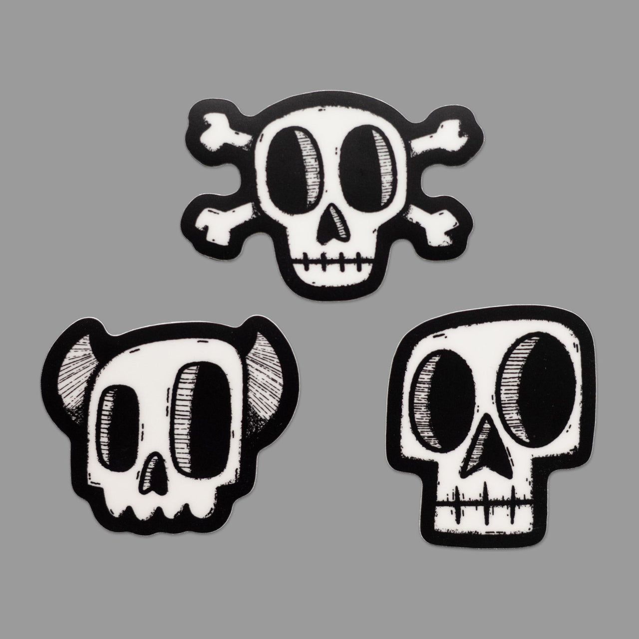 Glow-in-the-Dark Skulls | Sticker Pack
