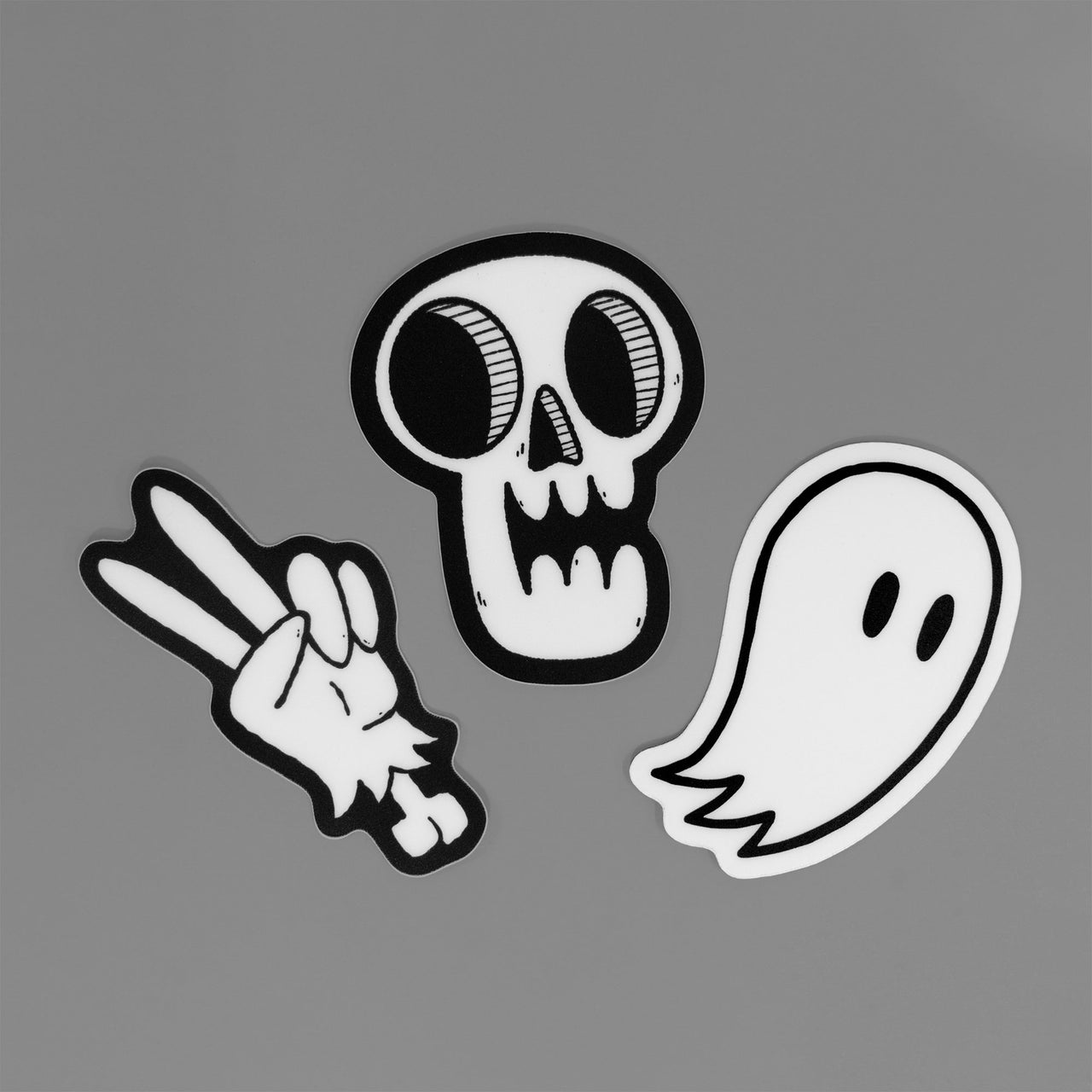 glow in the dark ghost sticker, glow in the dark skull sticker, glow in the dark zombie sticker