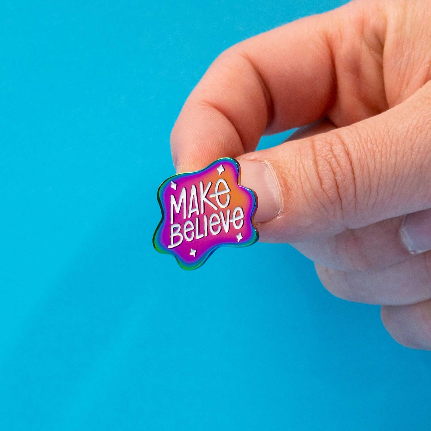 Make Believe | Rainbow Plated Enamel Pin