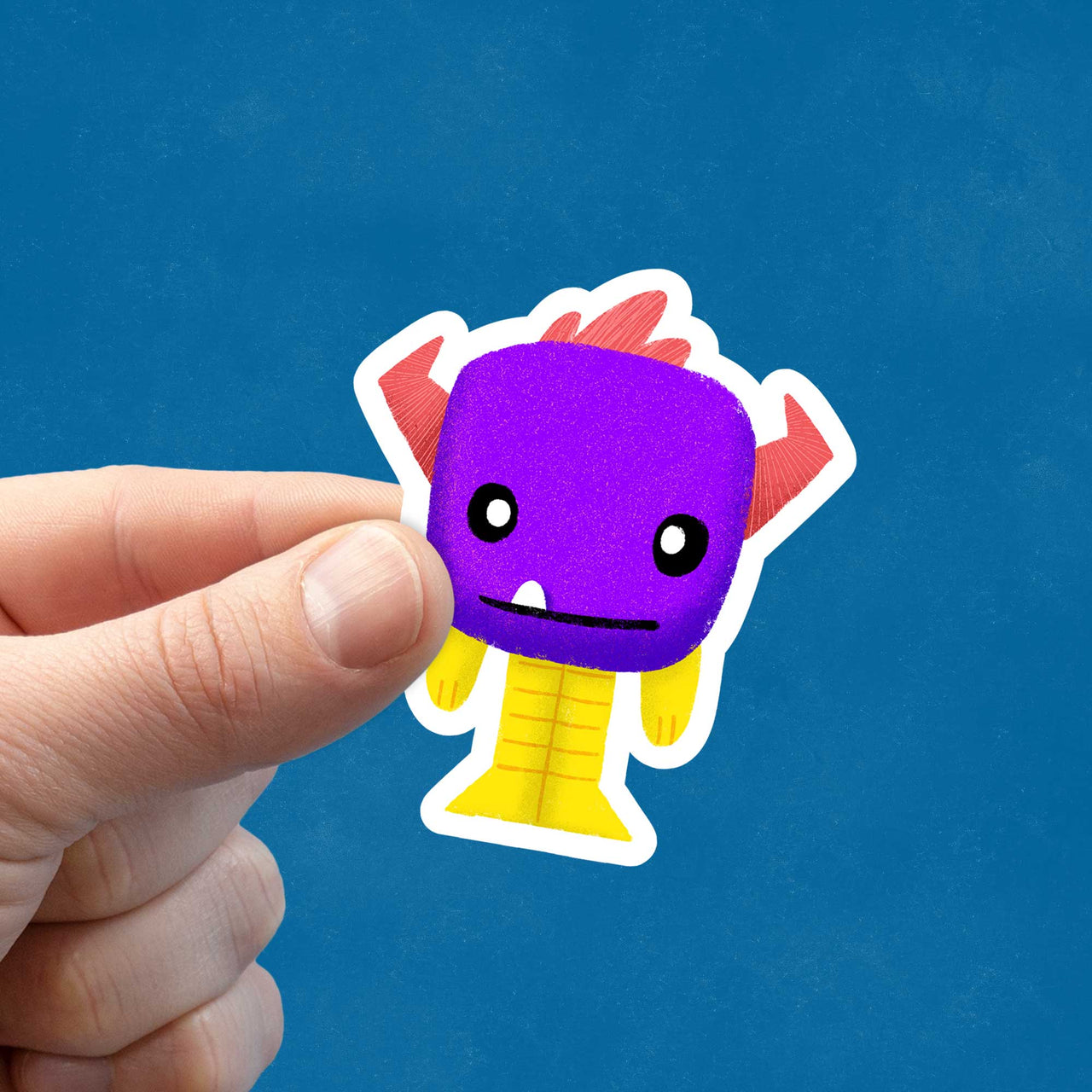 lil Purple Cute Monster Sticker