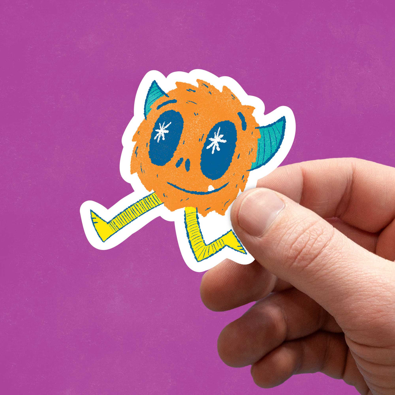 Running Monster Monster Sticker