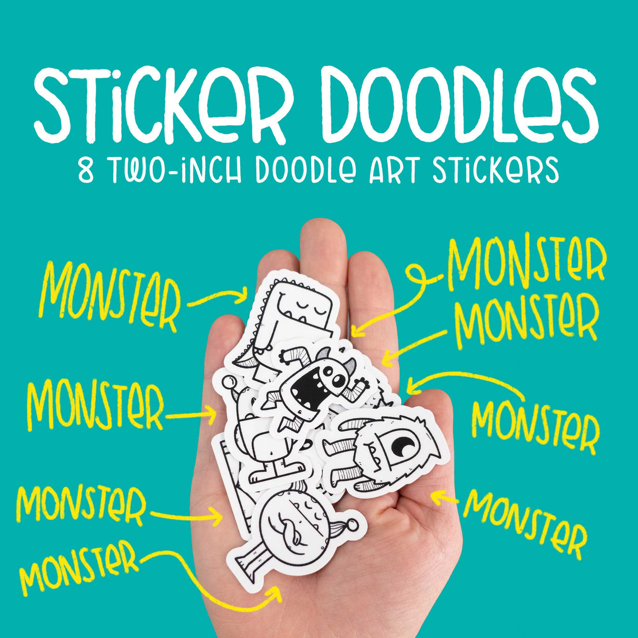Monster Sticker Doodles