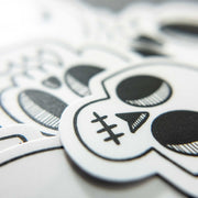 skulls sticker doodles close up