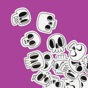 skulls sticker doodles