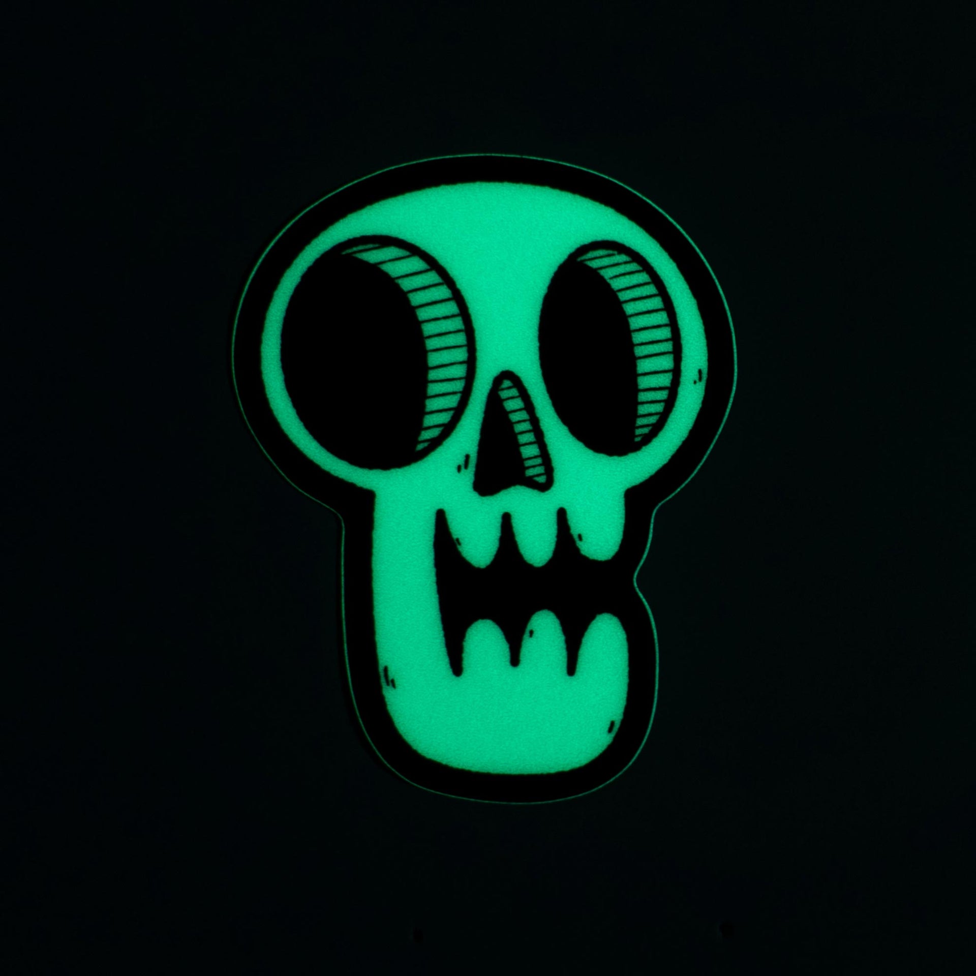 Creepin it Real Glow Stickers  Glow in the Dark Skull Sticker