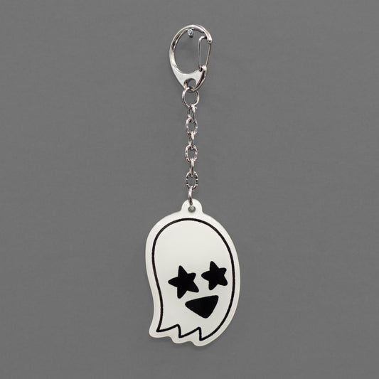 Starry Eyed Ghost | Glow-in-the-Dark Keychain