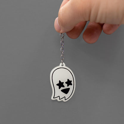 Starry Eyed Ghost | Glow-in-the-Dark Keychain