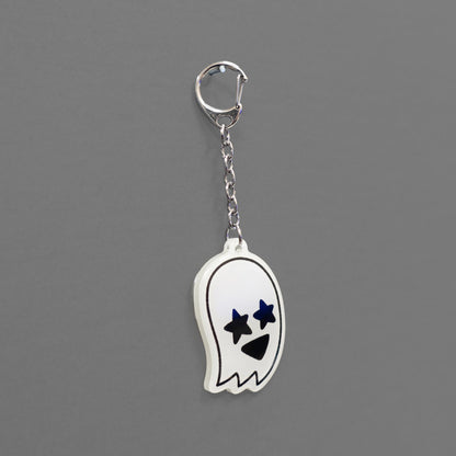 Starry Eyed Ghost | Glow-in-the-Dark Keychain