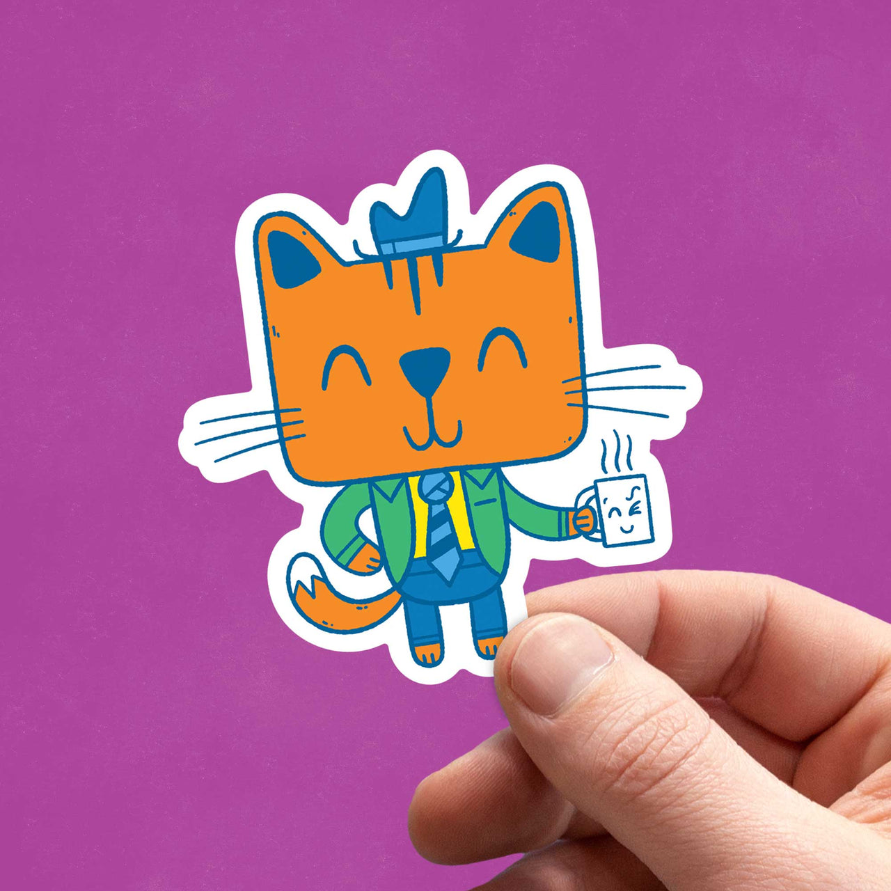 Working Cat Sticker